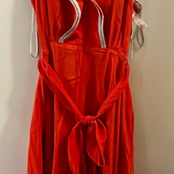 NWT Girls from Savoy Anthropologie Red Vintage Ruffle Halter Dress Sz 12 - Picture 4 of 5